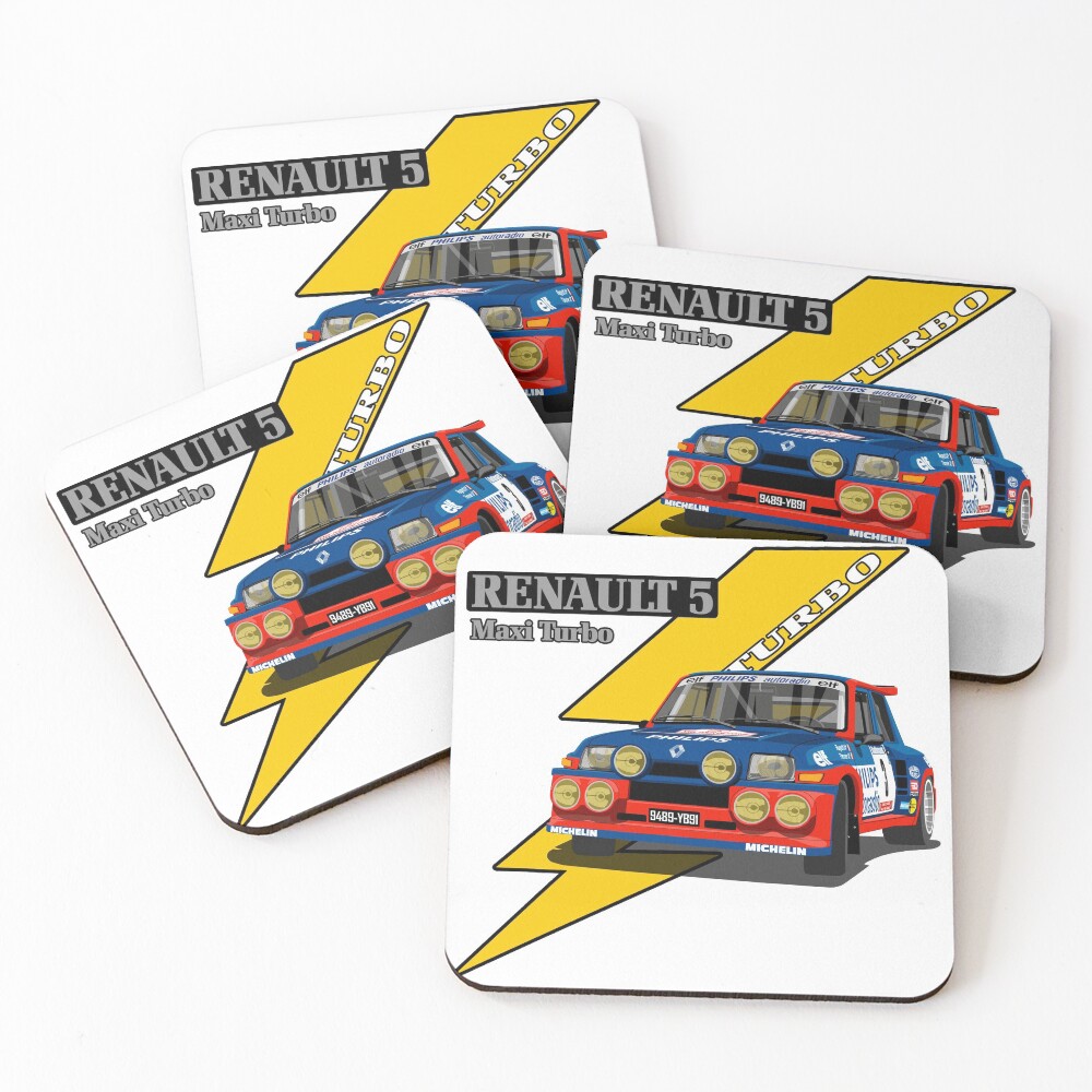 Renault 5 Maxi Turbo Posavasos (lote de 4)