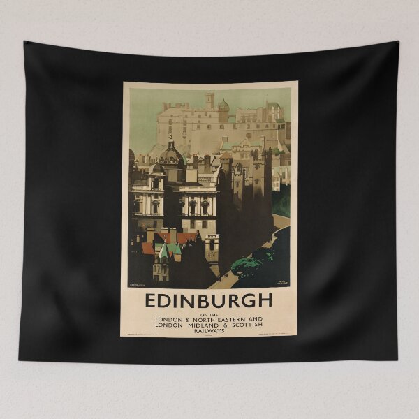 Item preview, Edinburgh retro poster designed and sold by CorasPosters.