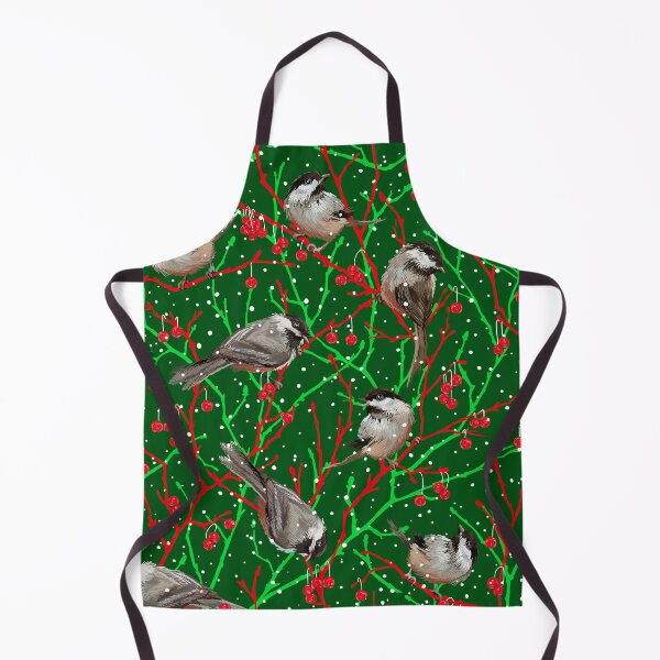 Item preview, Christmas Chickadees in the Snow | Green designed and sold by L Diane Johnson.