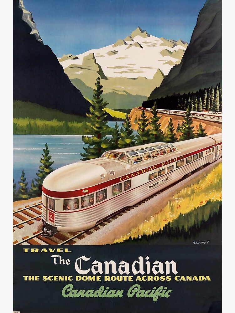 Discover Travel the Canadian retro poster Premium Matte Vertical Poster