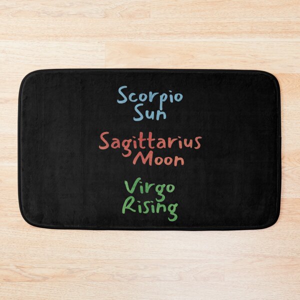 Item preview, Scorpio Sun Sagittarius Moon Virgo Rising Text designed and sold by leomooncreates.