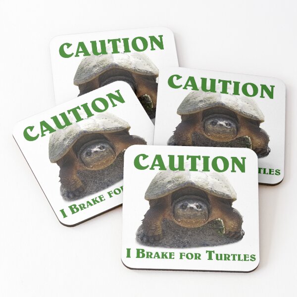 Item preview, Caution I Brake for Turtles designed and sold by Lori Clough.