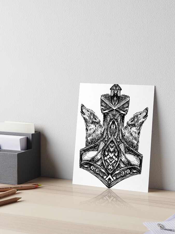 Wolfshammer Islandhammer Thorshammer Mjölnir Thors Hammer Mjöllnir BK5906 