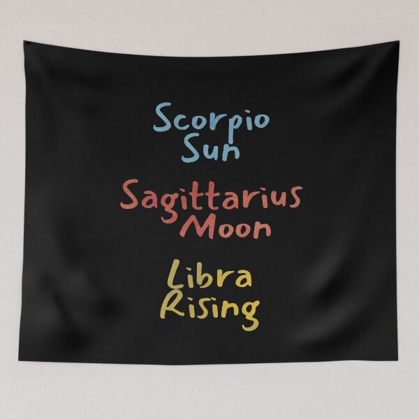 Item preview, Scorpio Sun Sagittarius Moon Libra Rising Text designed and sold by leomooncreates.