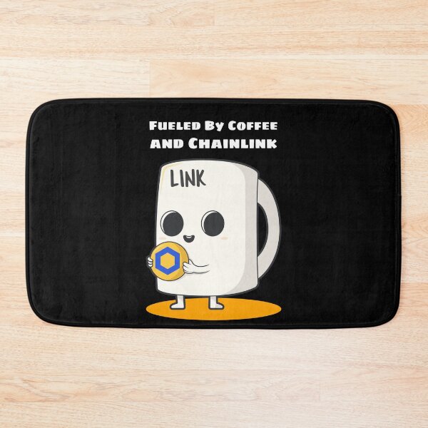 Item preview, Fueled by Coffee and Chainlink (LINK) Cryptocurrency designed and sold by Bitcoin-Fashion.