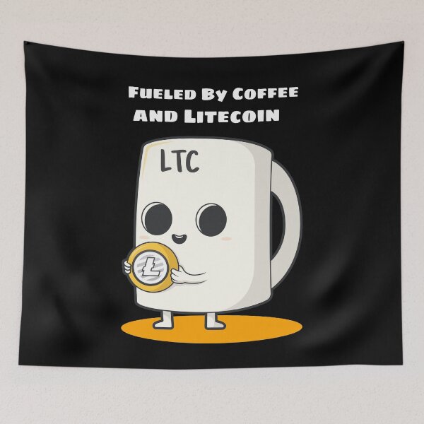 Item preview, Fueled by Coffee and Litecoin (LTC) Cryptocurrency designed and sold by Bitcoin-Fashion.