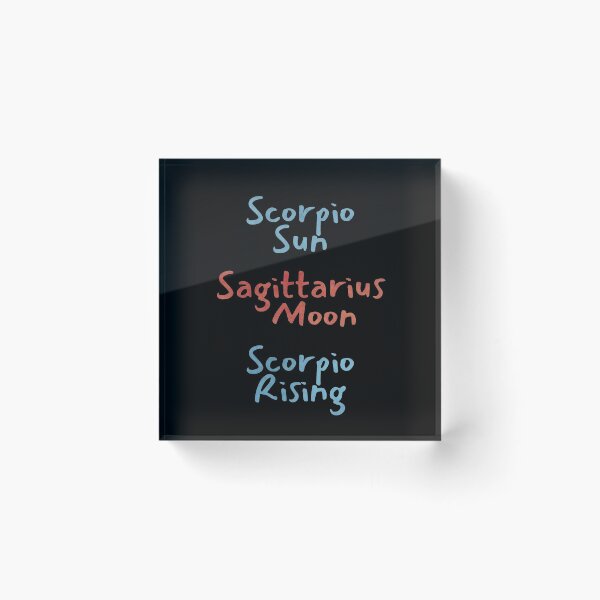 Item preview, Scorpio Sun Sagittarius Moon Scorpio Rising Text designed and sold by leomooncreates.