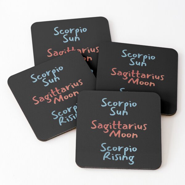 Item preview, Scorpio Sun Sagittarius Moon Scorpio Rising Text designed and sold by leomooncreates.