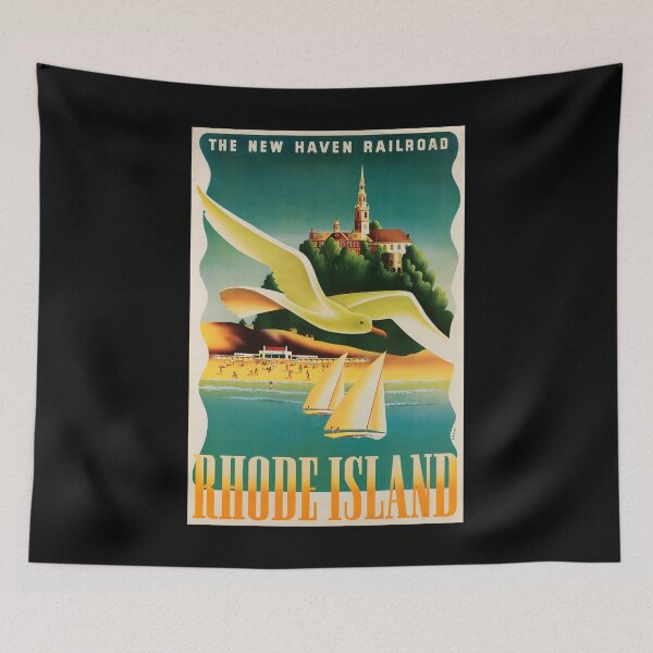 Item preview, Rhode Island retro poster designed and sold by CorasPosters.