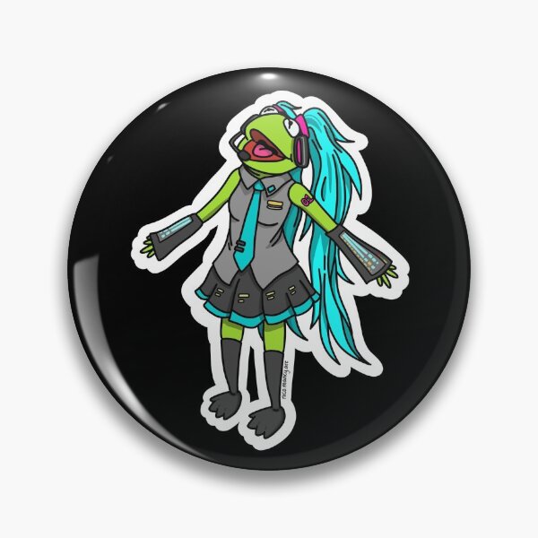 Item preview, Cursed Kermit Hatsune Miku designed and sold by nico-mancy-art.