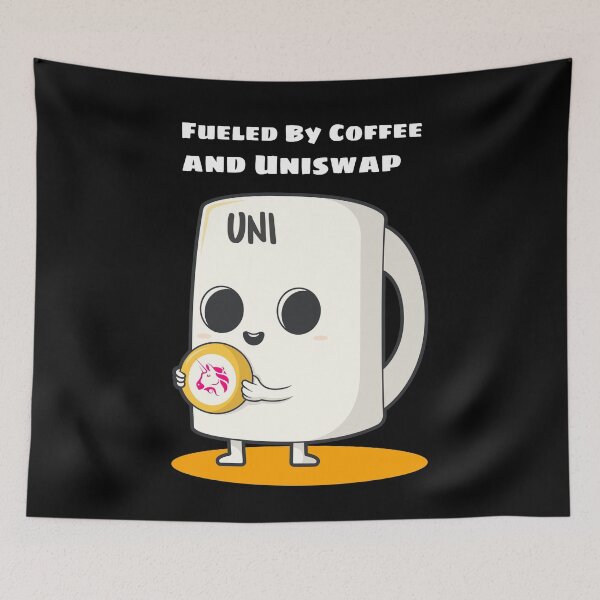 Item preview, Fueled by Coffee and Uniswap(UNI) Cryptocurrency designed and sold by Bitcoin-Fashion.