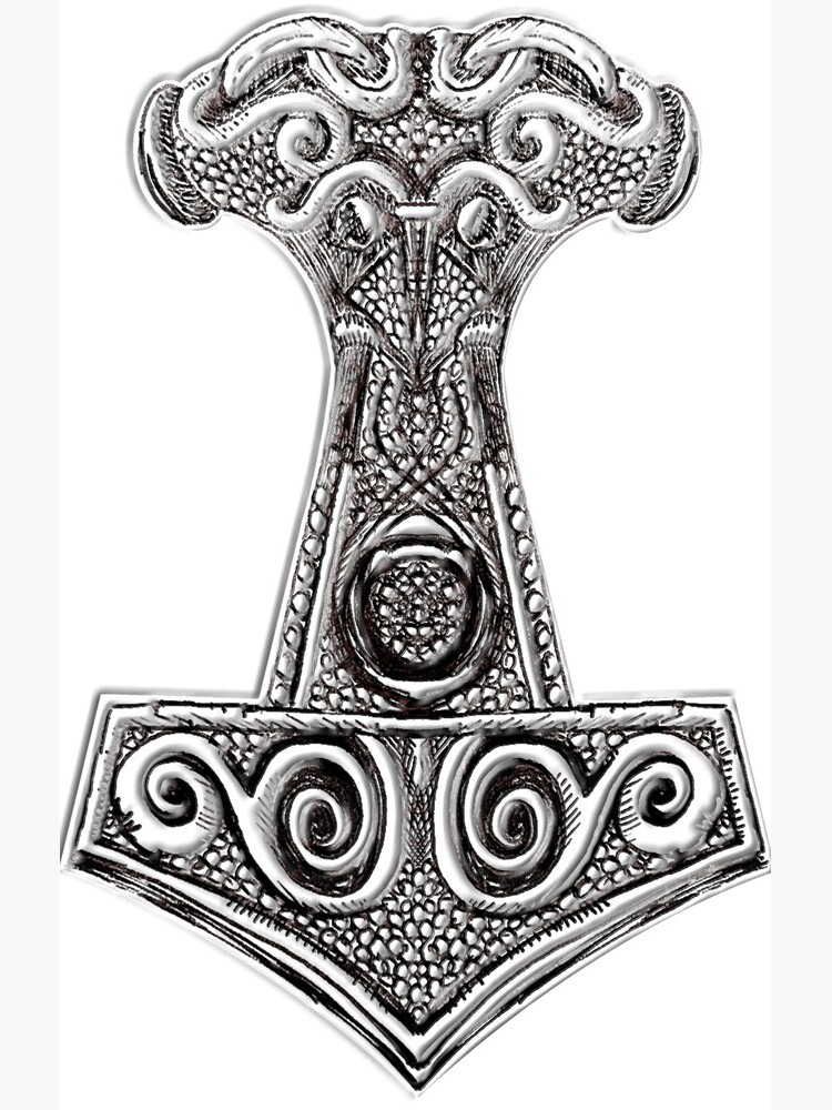 Thors Hammer - Mjolnir Viking Norse Mythology by shellisart