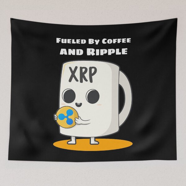 Item preview, Fueled by Coffee and Ripple(XRP) Cryptocurrency designed and sold by Bitcoin-Fashion.