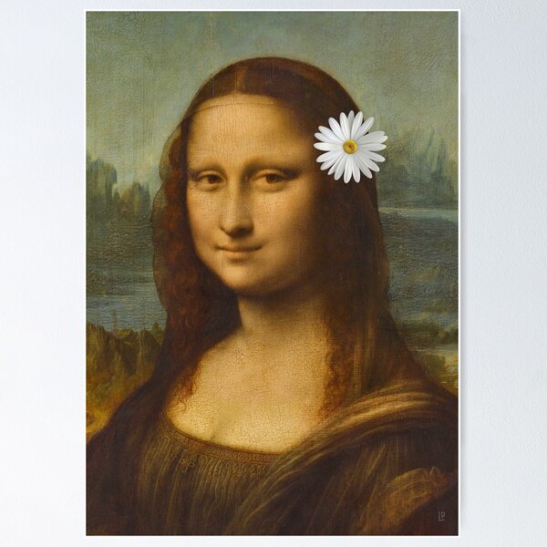 Item preview, Mona Lisa with a Daisy designed and sold by LPitoccoArt.