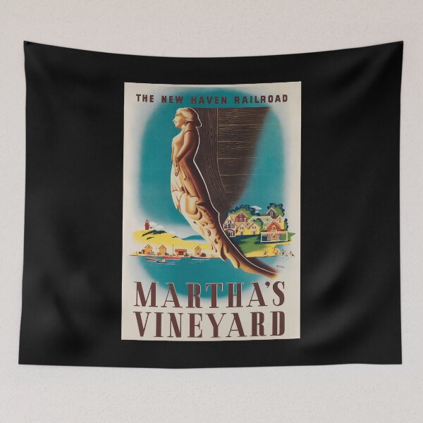 Item preview, Marthas Vineyard retro poster designed and sold by CorasPosters.