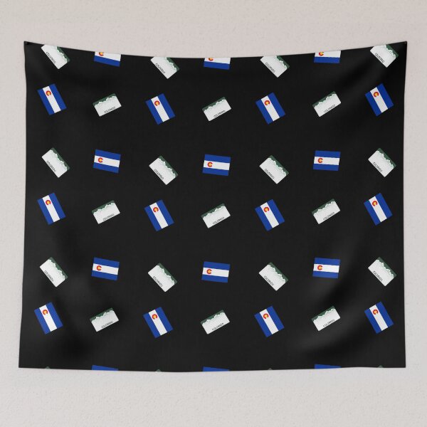 Item preview, Colorado Flag and Colorado License Plate Pattern designed and sold by Dude  Stuff.