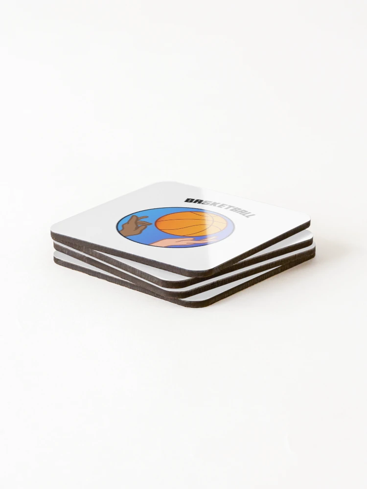Thumbnail 4 of 5, Coasters (Set of 4), Basketball designed and sold by VibeCraft Design.