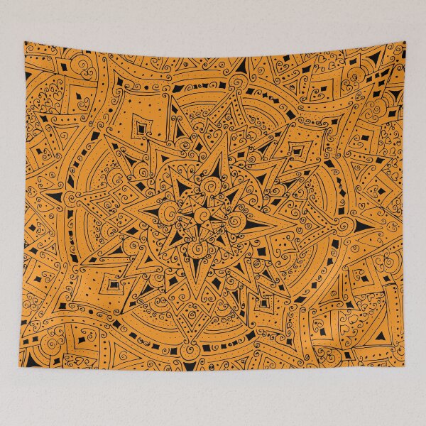 Item preview, Dream of Summer in Black on Orange designed and sold by Fascinated By Pattern Virginia Everett.