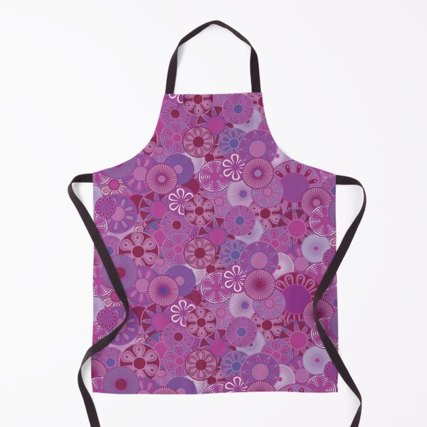 Item preview, Petals and Stripes Explosion in Lipstick-Floral Medallions designed and sold by Annette Chabidon Studio.