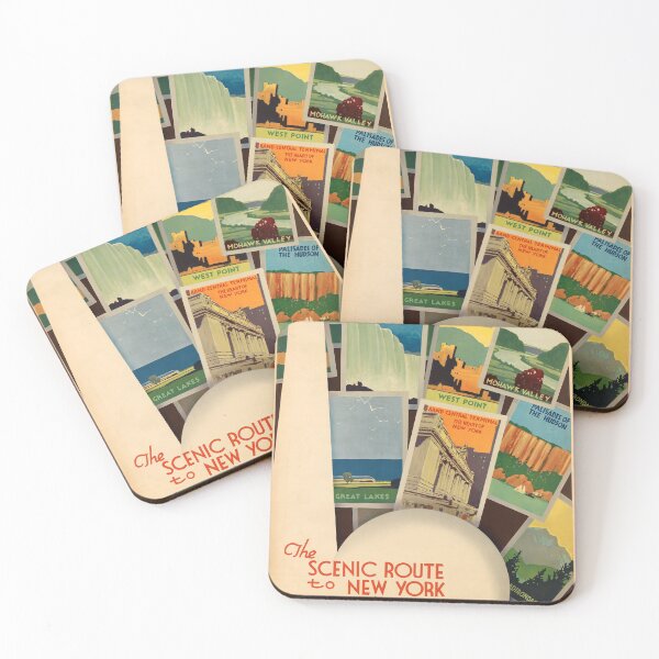 Item preview, Scenic Route retro poster designed and sold by CorasPosters.