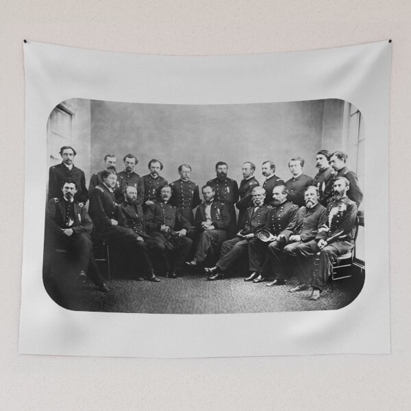 Item preview, General William Tecumseh Sherman and His Staff - Civil War - 1865 designed and sold by warishellstore.