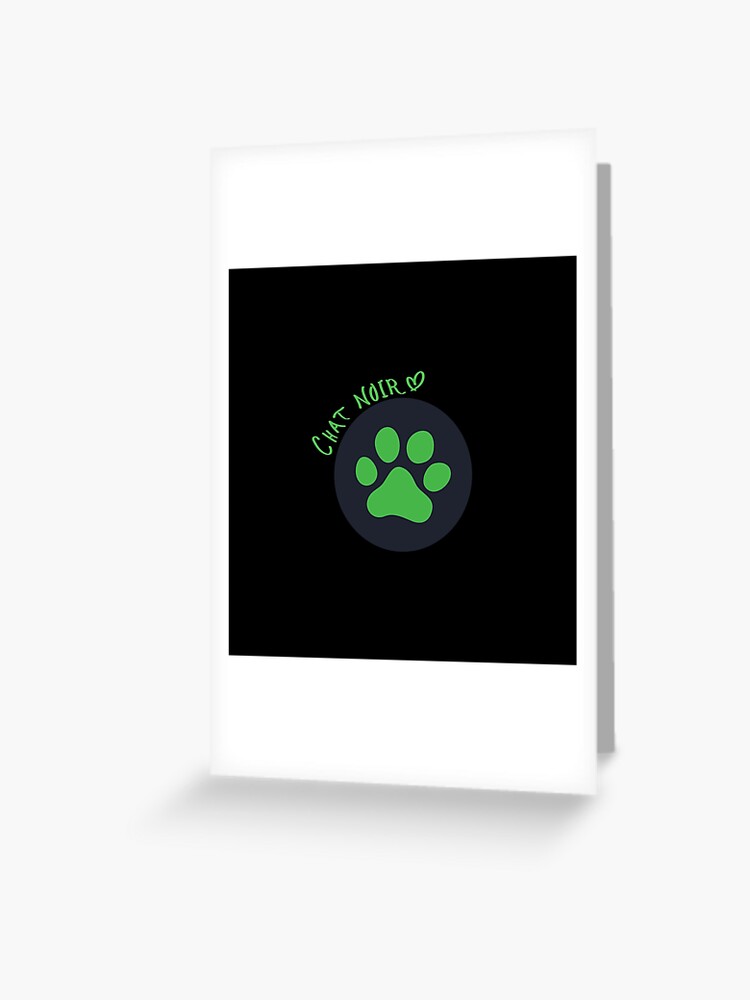 Chat Noir Logo Greeting Card By Teal Xtorm Redbubble