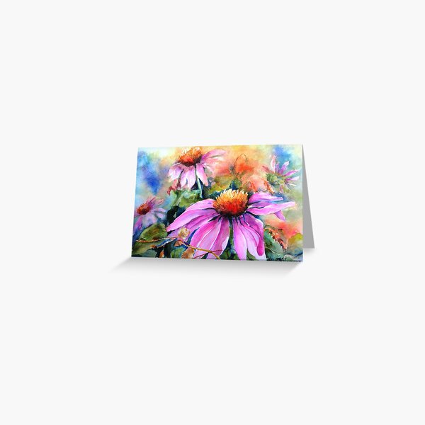 Sunset Coneflowers Greeting Card
