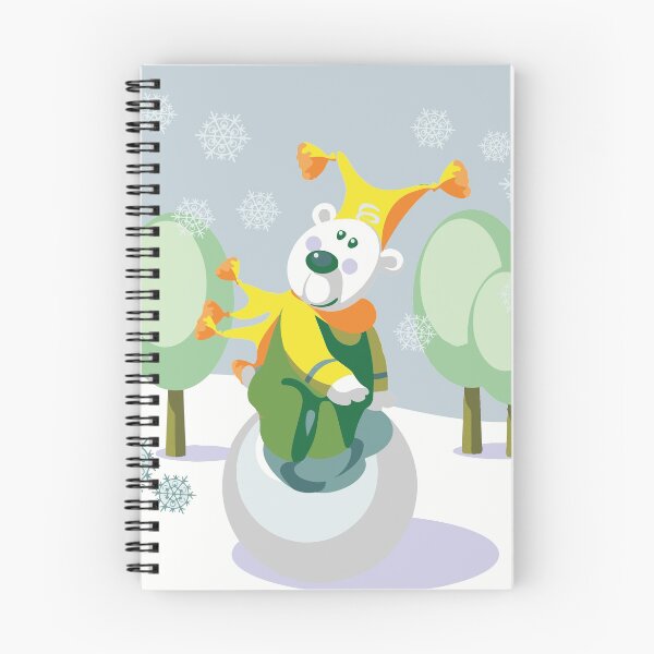 Aperçu de l'œuvre Ours mignon roulant sur la neige créée et vendue par Graphix-Space.