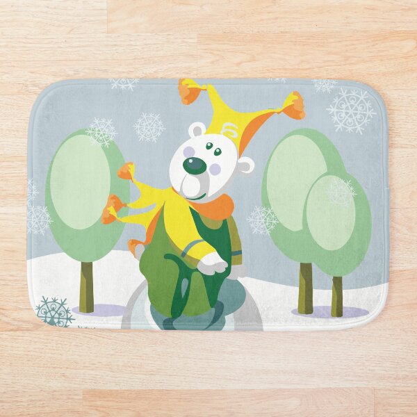 Aperçu de l'œuvre Ours mignon roulant sur la neige créée et vendue par Graphix-Space.