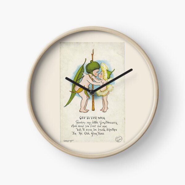 Off To The War - Snugglepot and Cuddlepie, May Gibbs Clock