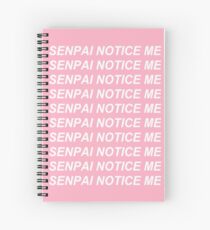 Cuaderno de espiral Senpai fíjate en mí