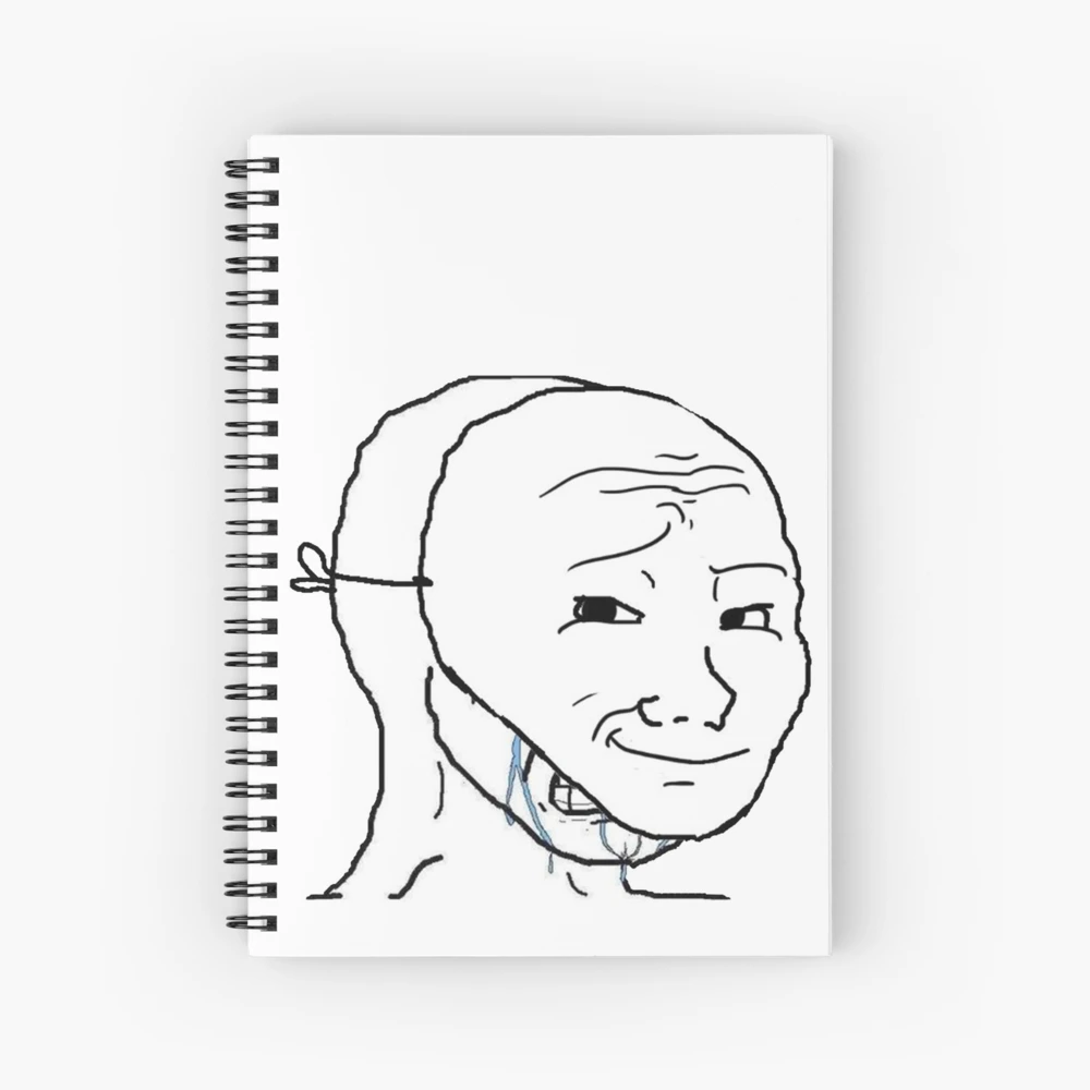 smug but crying inside wojak mask meme