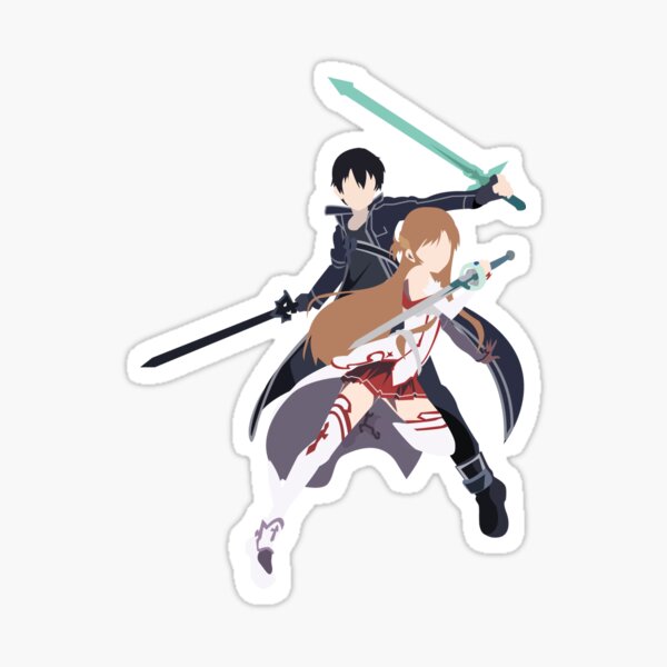 L'art de l'épée en ligne Sticker fini brillant
