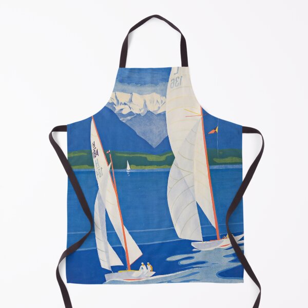 Item preview, Lake of Thun retro poster designed and sold by CorasPosters.