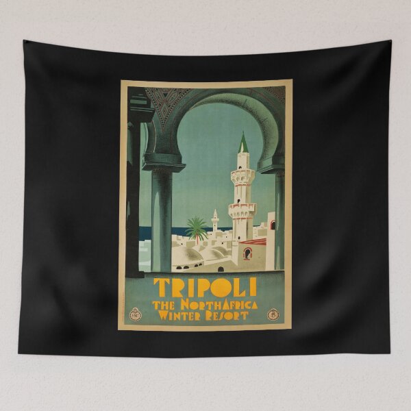 Item preview, Tripoli retro poster designed and sold by CorasPosters.