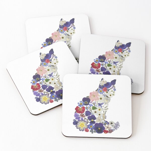 Item preview, Tortoiseshell Cat with Pressed Flowers designed and sold by Gifts With Nature.