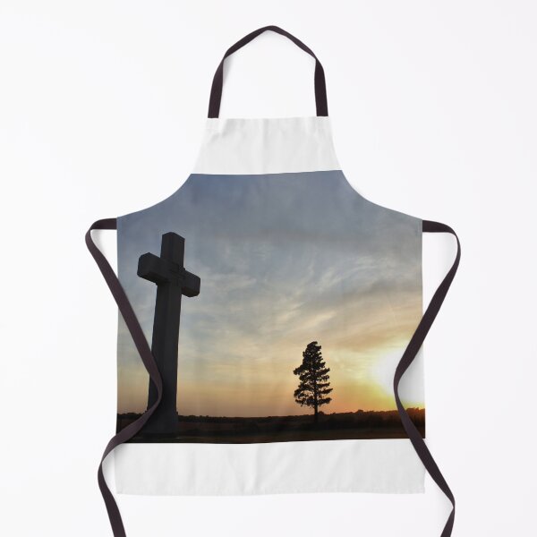 Item preview, Kansas Sunset with a colorful sky and cross silhouette. designed and sold by ROBERTDBROZEK.
