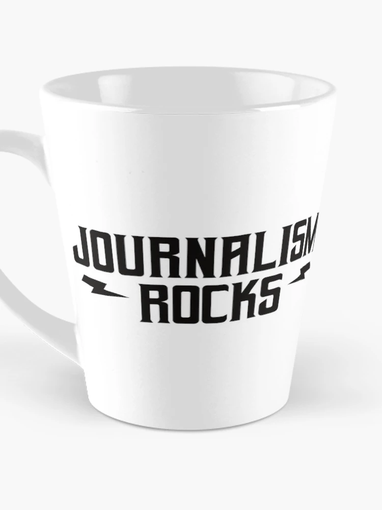 Thumbnail 3 of 4, Coffee Mug, Journalism Rocks designed and sold by teesaurus.