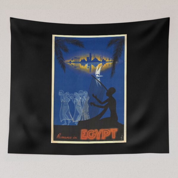 Item preview, Romance in Egypt retro poster designed and sold by CorasPosters.