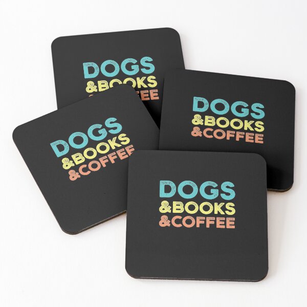 Item preview, Dogs Books and Coffee  designed and sold by CodingForTech.
