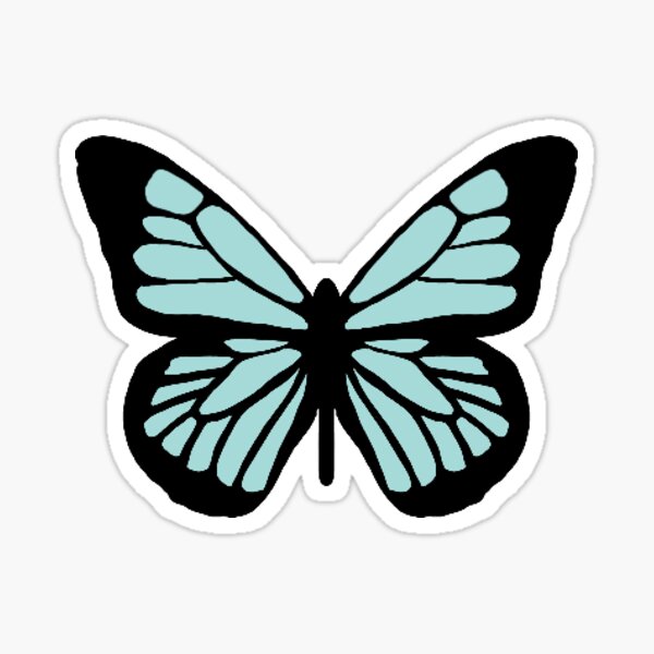 Light Blue Butterfly Sticker