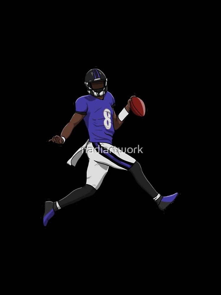 Lamar Jackson Running Touch Down by nadiartwork