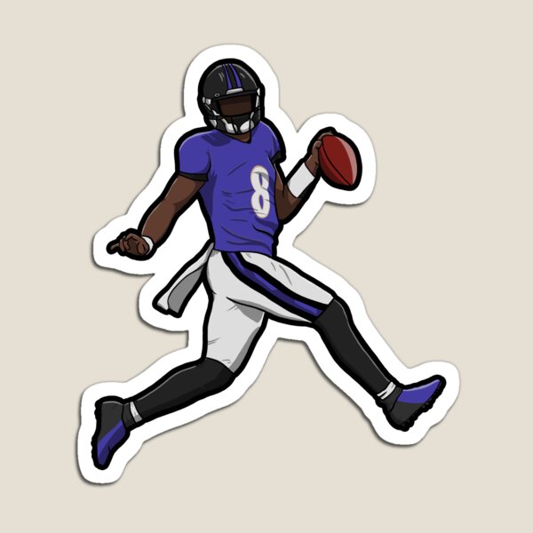 Lamar Jackson Running Touch Down Magnet