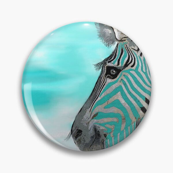 Item preview, Zebra Abstract BLUE AQUA designed and sold by Overthetopsm.