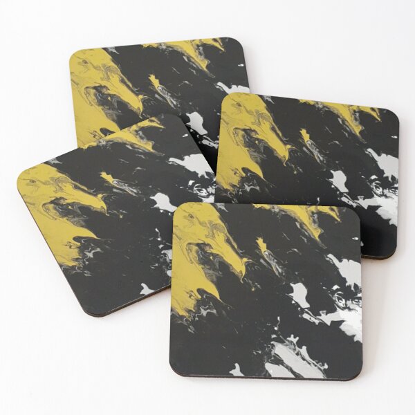 Item preview, Black white and yellow cabochon Stone by Charlotte VanRoss designed and sold by Charlotte VanRoss fine art.
