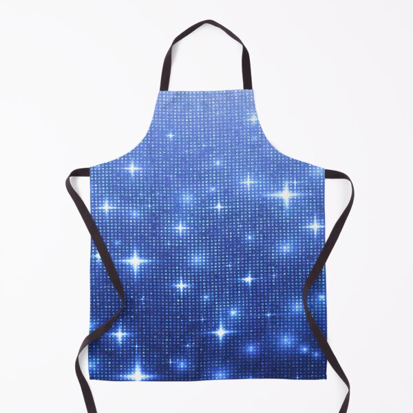 Artikelvorschau, Blue Sparkly Stars und Glitter Effect Fluorescent Sequin Pattern entworfen und verkauft von WOW TeesAndThings.