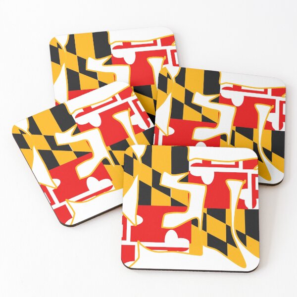 Item preview, Keto Maryland Flag Yellow Outline designed and sold by Graykat.