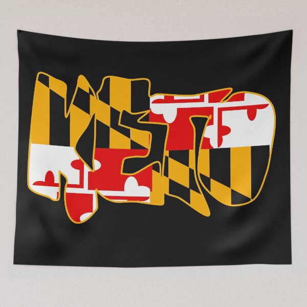 Item preview, Keto Maryland Flag Yellow Outline designed and sold by Graykat.