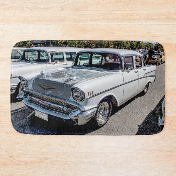 Artikelvorschau, Beschlagener Chevrolet Belair in Weiß entworfen und verkauft von Cars around Adelaide.