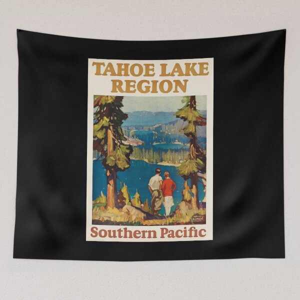 Item preview, Tahoe Lake retro poster designed and sold by CorasPosters.